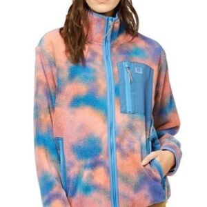 Awesome multicolour tie dye fleece jacket by Billabong Adventure Division